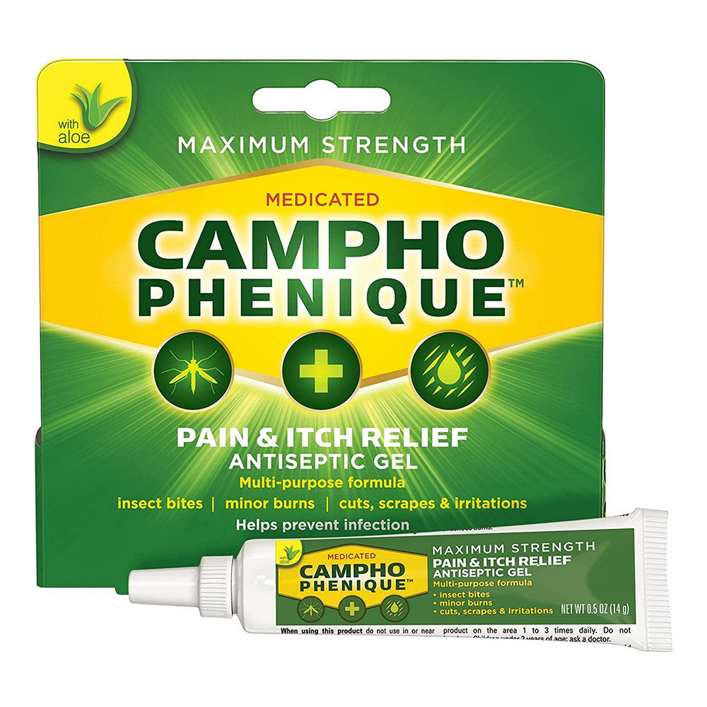 Campho-Phenique Pain and Itch Relief Antiseptic Gel, 0.5 Oz